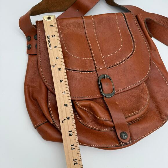 Patricia Nash Heritage Barcelona Saddle Bag Brown Leather Western Boho Purse - Picture 5 of 7